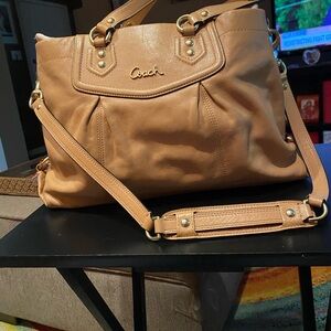 Coach Tan Leather Shoulder Bag